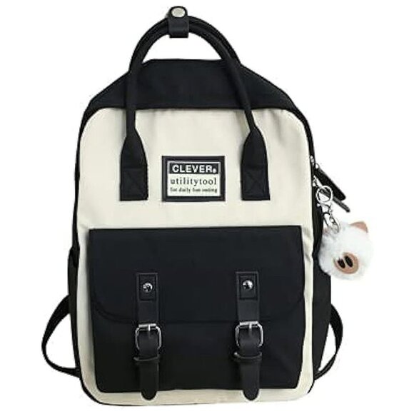 Aesthetic Backpack Cute Kawaii Backpack for School Backpack Black